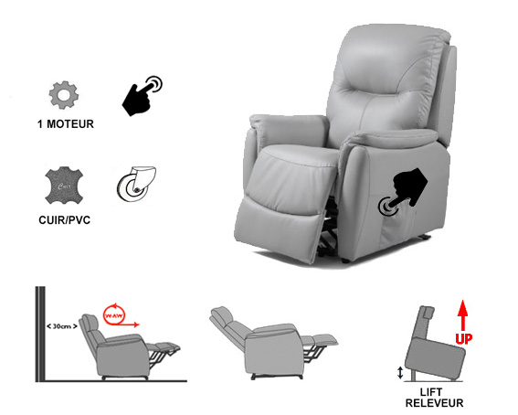 Fauteuil relax Ron WALL AWAY